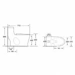 One Piece Water Closet