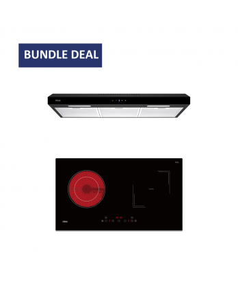 [Hood + Induction Hob] Hilde HH-S91918 Hood and Two Zone Induction Hob