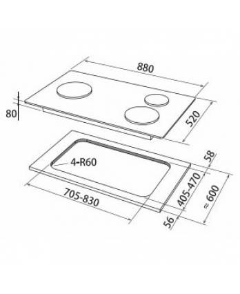 Tempered Glass Gas Hob