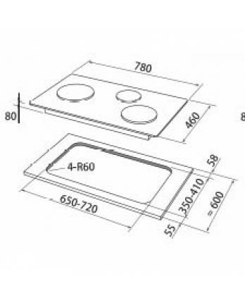 Tempered Glass Gas Hob