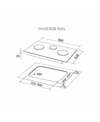 Tempered Glass Gas Hob