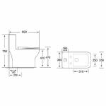 One Piece Water Closet